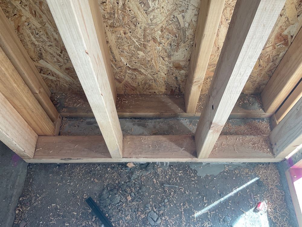 Bottom plate not yet fixed down to the slab in places, found during a frame inspection in Sunbury