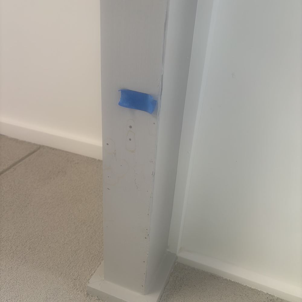 Water staining in the eaves, pointing to a leak somewhere above, Sunbury